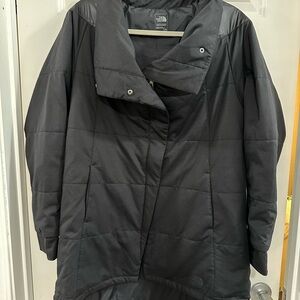 North Face Womens Pseudio Jacket Black Size L Puffer Midweight Jacket